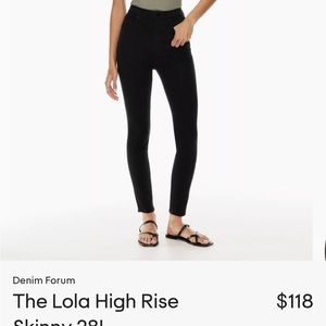 Lola High Rise Skinny Jeans